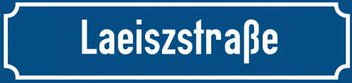 Straßenschild Laeiszstraße