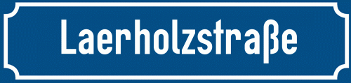 Straßenschild Laerholzstraße