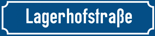Straßenschild Lagerhofstraße