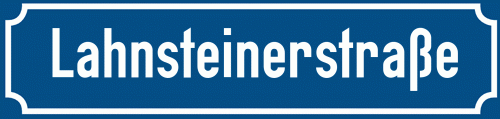 Straßenschild Lahnsteinerstraße