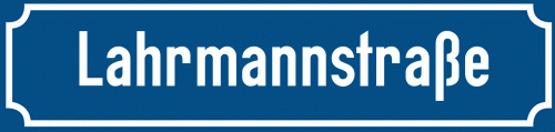 Straßenschild Lahrmannstraße zum kostenlosen Download