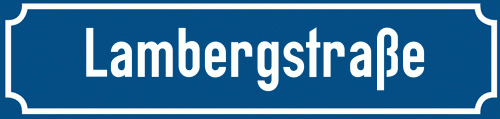 Straßenschild Lambergstraße