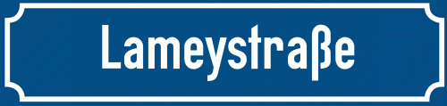Straßenschild Lameystraße zum kostenlosen Download