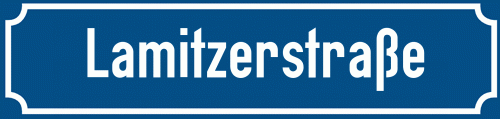 Straßenschild Lamitzerstraße