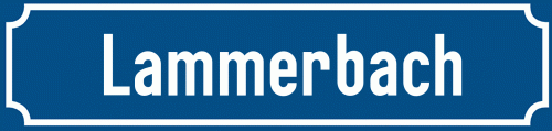Straßenschild Lammerbach