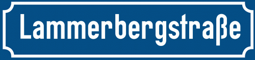 Straßenschild Lammerbergstraße zum kostenlosen Download