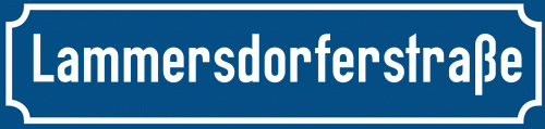 Straßenschild Lammersdorferstraße zum kostenlosen Download
