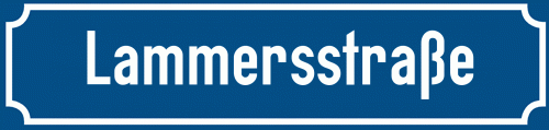 Straßenschild Lammersstraße