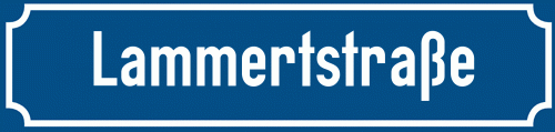 Straßenschild Lammertstraße