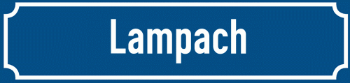 Straßenschild Lampach