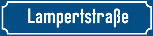 Straßenschild Lampertstraße