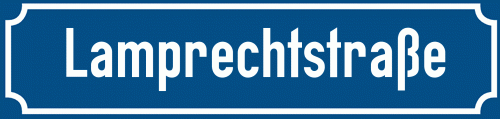 Straßenschild Lamprechtstraße zum kostenlosen Download