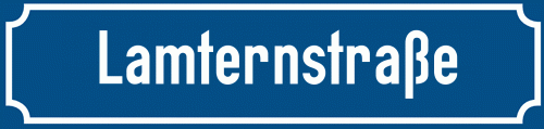 Straßenschild Lamternstraße zum kostenlosen Download