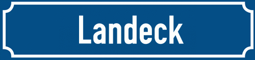 Straßenschild Landeck
