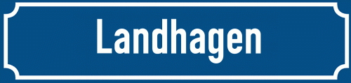 Straßenschild Landhagen