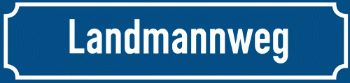Straßenschild Landmannweg