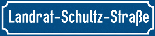 Straßenschild Landrat-Schultz-Straße