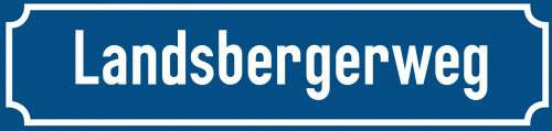 Straßenschild Landsbergerweg