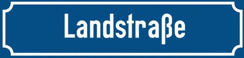 Straßenschild Landstraße zum kostenlosen Download