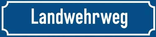 Straßenschild Landwehrweg