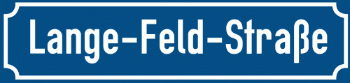 Straßenschild Lange-Feld-Straße