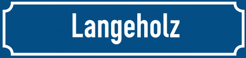 Straßenschild Langeholz