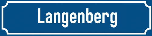 Straßenschild Langenberg