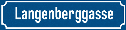 Straßenschild Langenberggasse