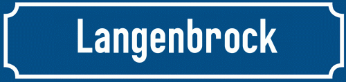 Straßenschild Langenbrock