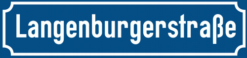 Straßenschild Langenburgerstraße zum kostenlosen Download