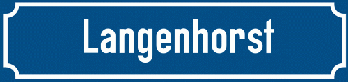 Straßenschild Langenhorst