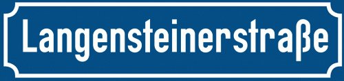 Straßenschild Langensteinerstraße