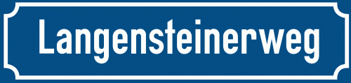 Straßenschild Langensteinerweg