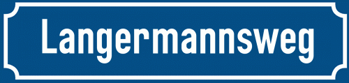 Straßenschild Langermannsweg