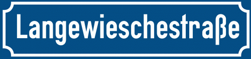 Straßenschild Langewieschestraße