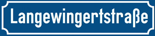 Straßenschild Langewingertstraße