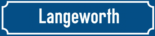 Straßenschild Langeworth