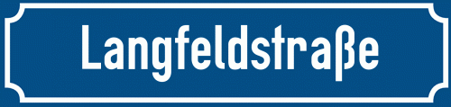 Straßenschild Langfeldstraße