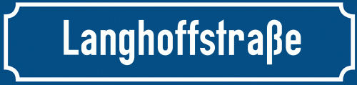 Straßenschild Langhoffstraße