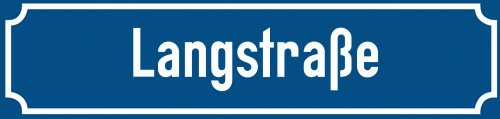 Straßenschild Langstraße
