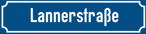 Straßenschild Lannerstraße