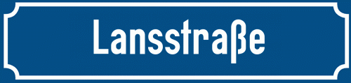 Straßenschild Lansstraße zum kostenlosen Download