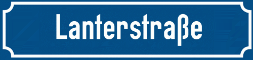 Straßenschild Lanterstraße