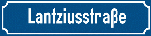Straßenschild Lantziusstraße
