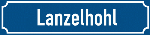 Straßenschild Lanzelhohl