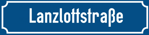 Straßenschild Lanzlottstraße