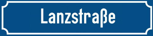 Straßenschild Lanzstraße