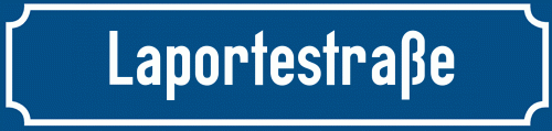 Straßenschild Laportestraße zum kostenlosen Download
