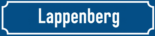 Straßenschild Lappenberg