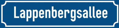 Straßenschild Lappenbergsallee
